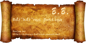 Bökönyi Bettina névjegykártya
